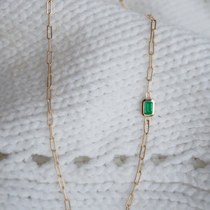 Lola Necklace in Emerald (5826418016413)