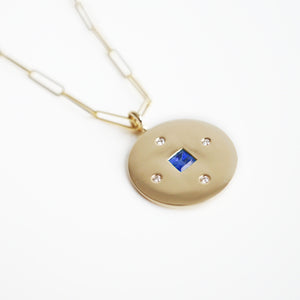 Compass Charm in Blue Sapphire (5827736305821)