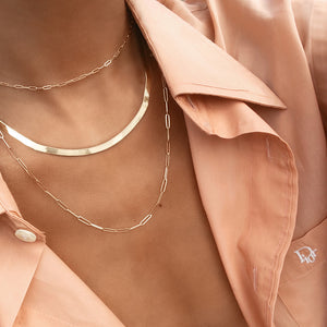 Herringbone Chain Necklace (5774772830365)