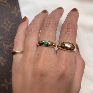 Mia Gem Ring in Emerald (5828126179485)