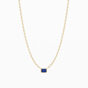 Ro Necklace in Blue Sapphire (5826194473117)