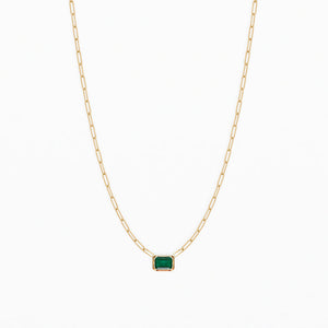 Ro Necklace in Emerald (5825875771549)