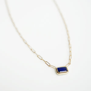 Ro Necklace in Blue Sapphire (5826194473117)