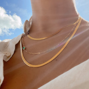 Herringbone Chain Necklace (5774772830365)