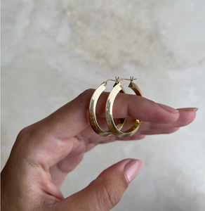 Vintage Knife Edge Hoops