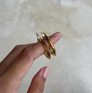 Vintage Knife Edge Hoops